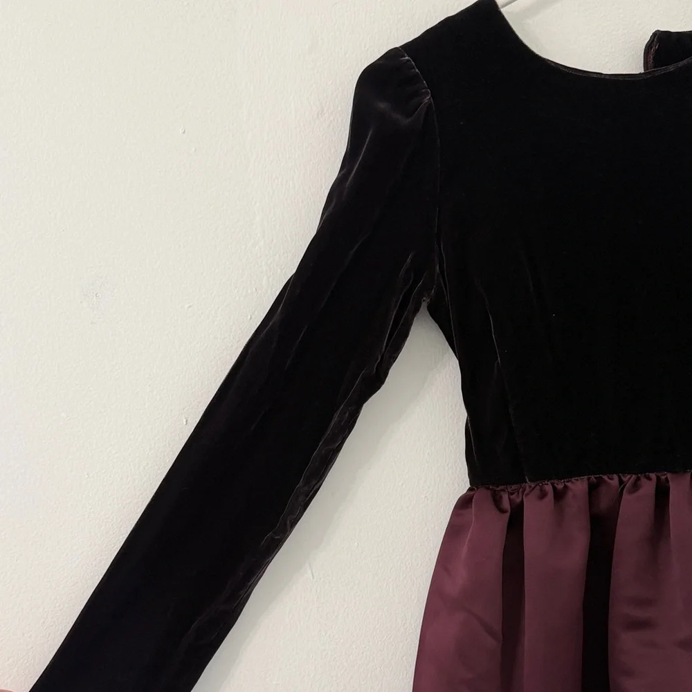 Girls XL Black and Burgundy Dress SEE DESCRIPTION